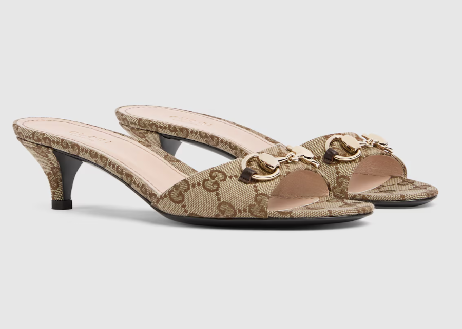 👜 Gucci | Sandalia tipo chancla con Horsebit para mujer