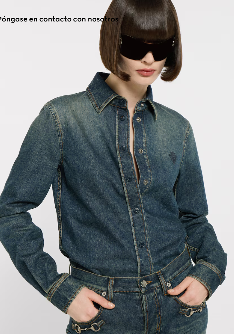 👜 Gucci | Camina de denim de algodón con bordado - Imagen 5