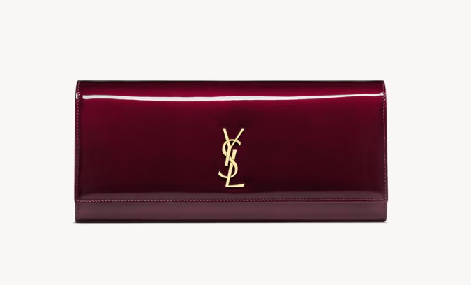 👜 YSL | Cartera de mano Kate de charol