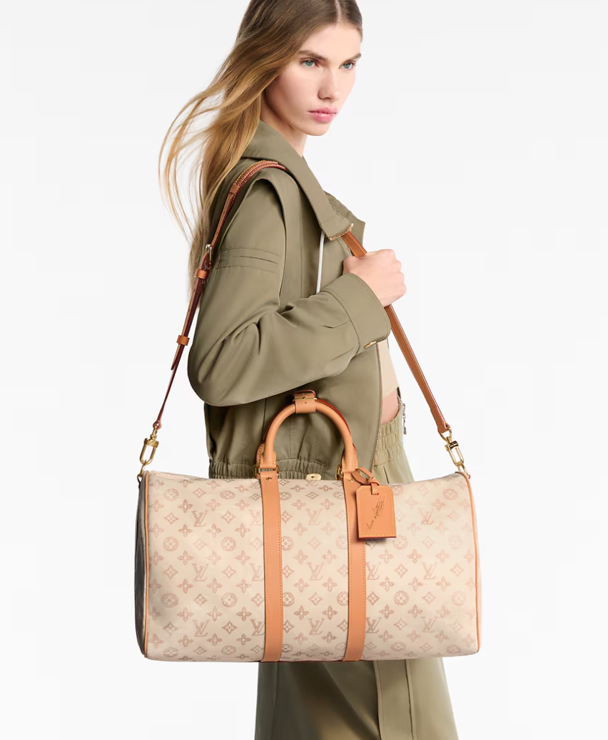 👜 LOUIS VUITTON | Bolsa de viaje Keepall 45 con bandolera - Imagen 6