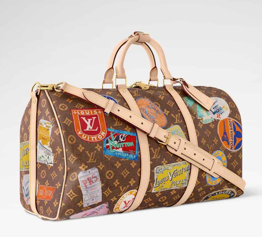 👜 LOUIS VUITTON | Bolsa de viaje Keepall 50 con bandolera - Imagen 3