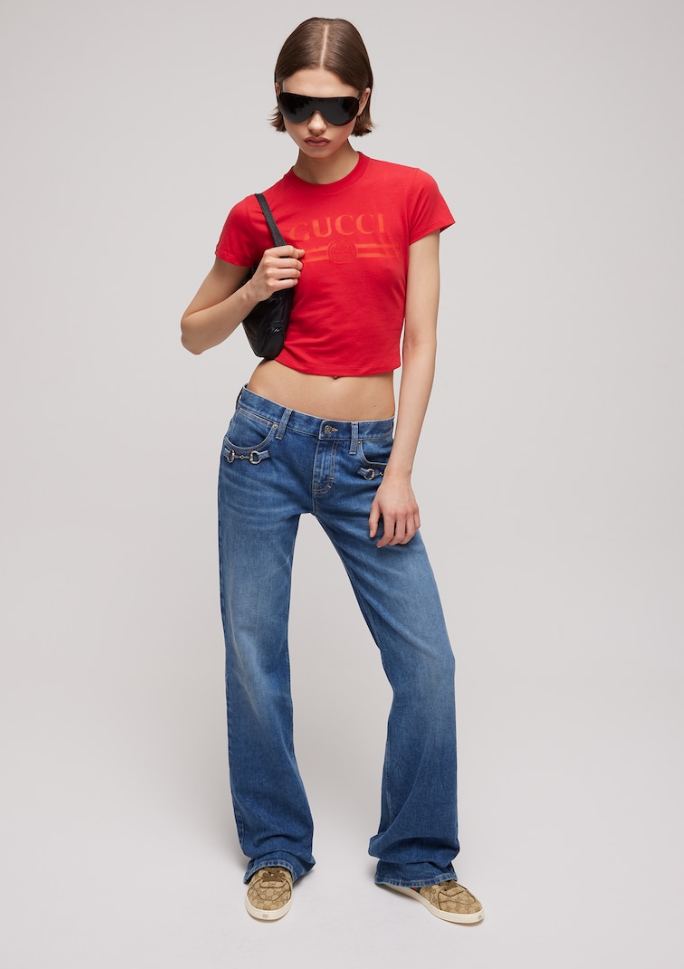 👜 Gucci | Zapatilla Stretch de caña baja para mujer - Imagen 4