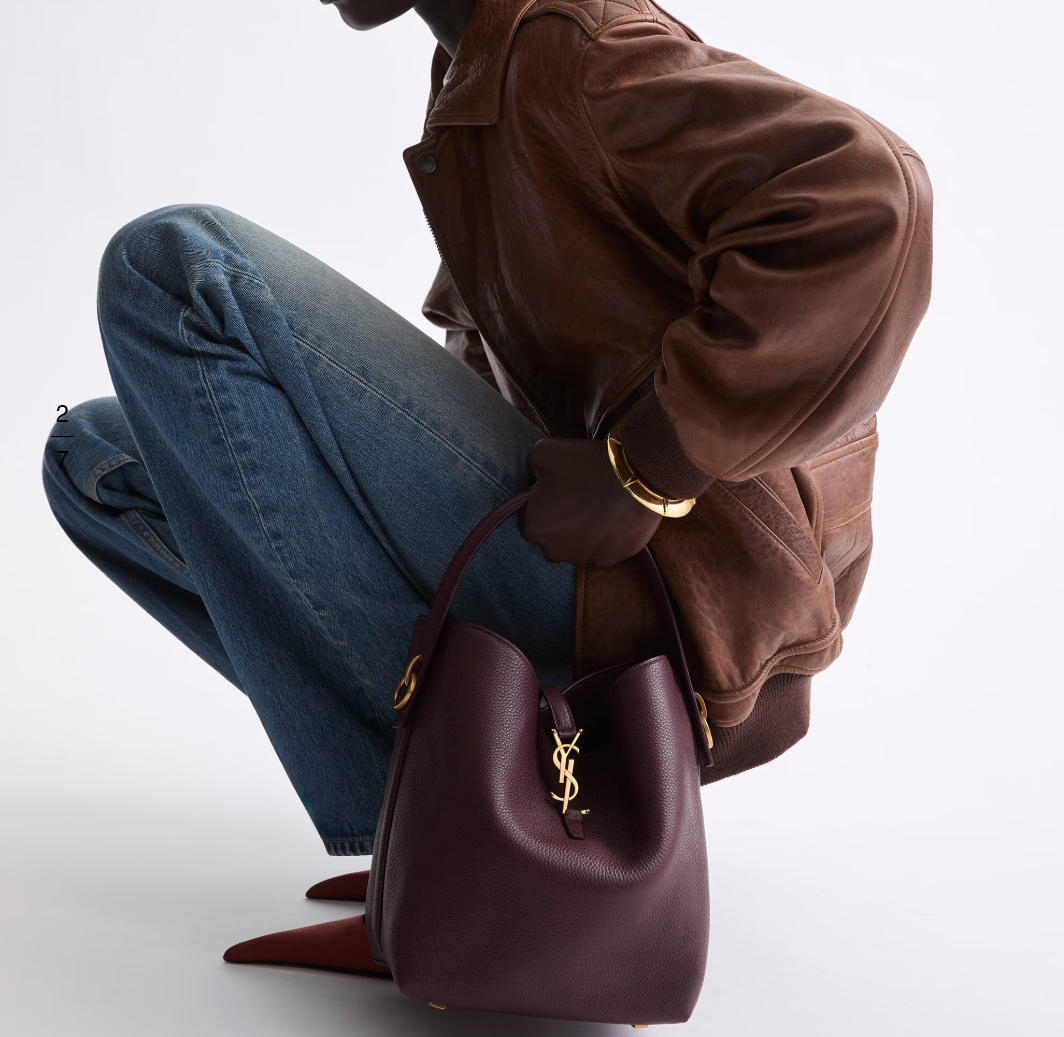 👜 YSL | Le 37 flexible de piel granulada - Imagen 3