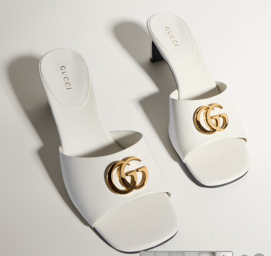 👜 Gucci | Sandalia tipo chancla con Doble G para mujer