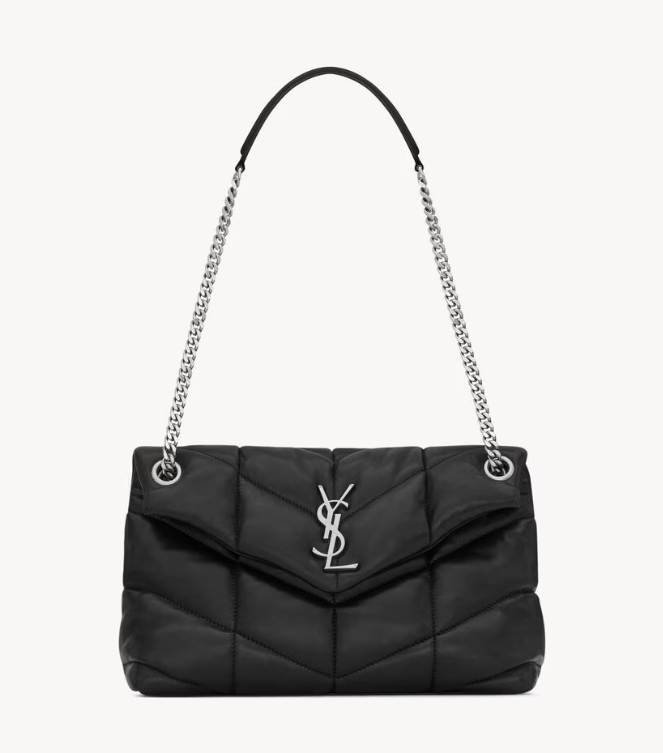 👜 YSL | Puffer pequeño de piel de cordero