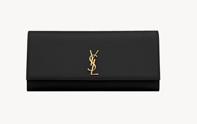 👜 YSL | Cartera de mano Kate de piel grain de poudre