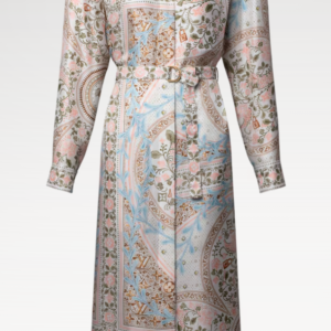 👜 LOUIS VUITTON | Vestido camisero con fular de flores