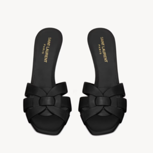 👜 YSL |  Mules de tacón Tribute de piel lisa