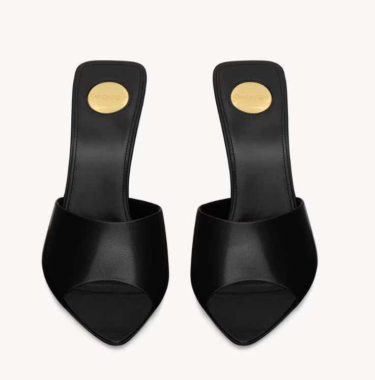 👜 YSL | Mules Romy de piel lisa