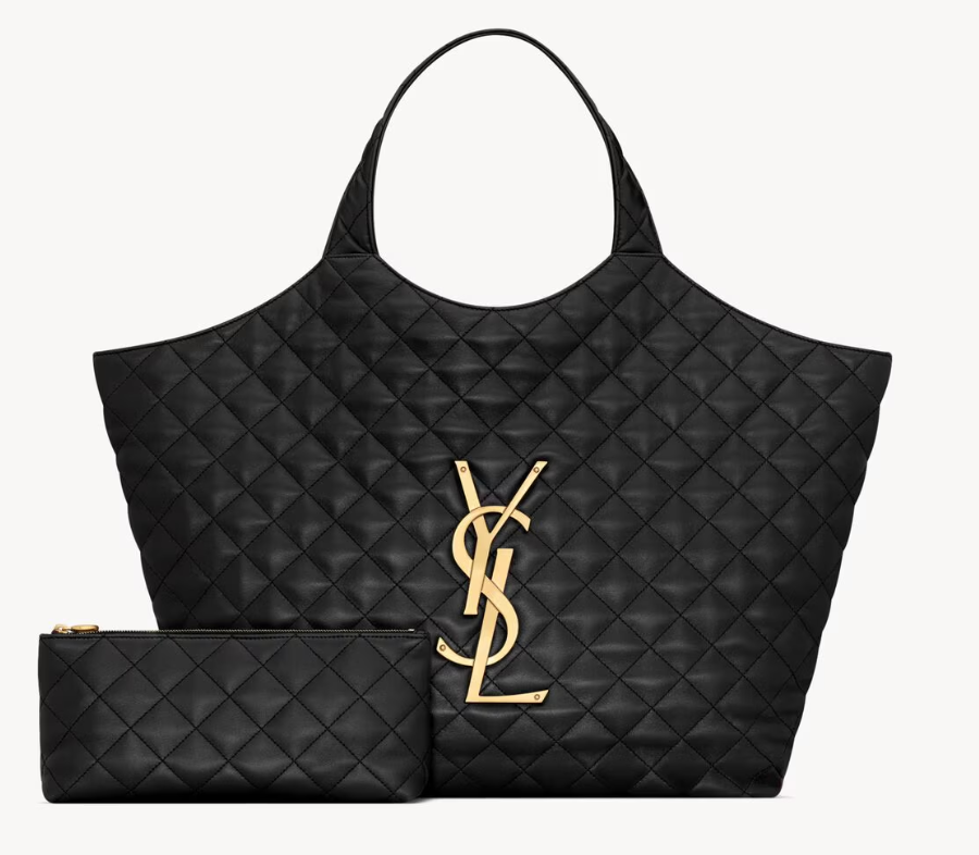 👜 YSL | Maxibolso shopper ICARE de piel de cordero acolchada