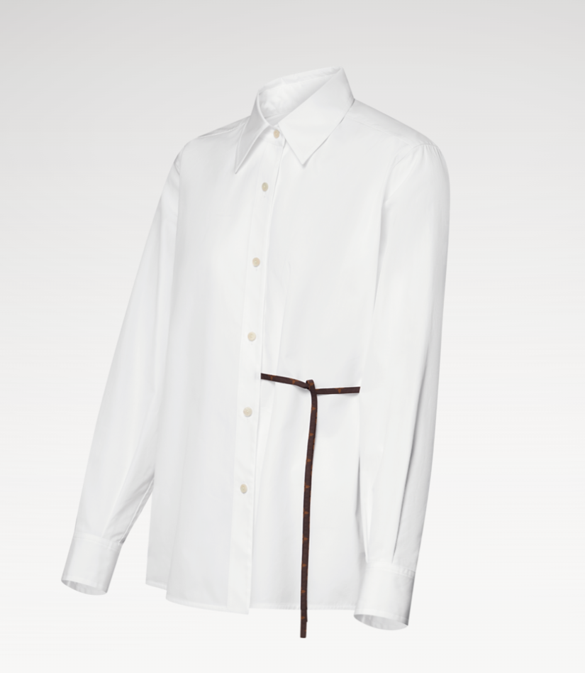 👜 LOUIS VUITTON | Camisa con cordón Monogram - Imagen 3