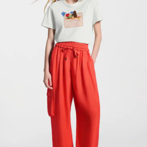 👜 LOUIS VUITTON | Pantalón fluido con bolsillo tipo cargo