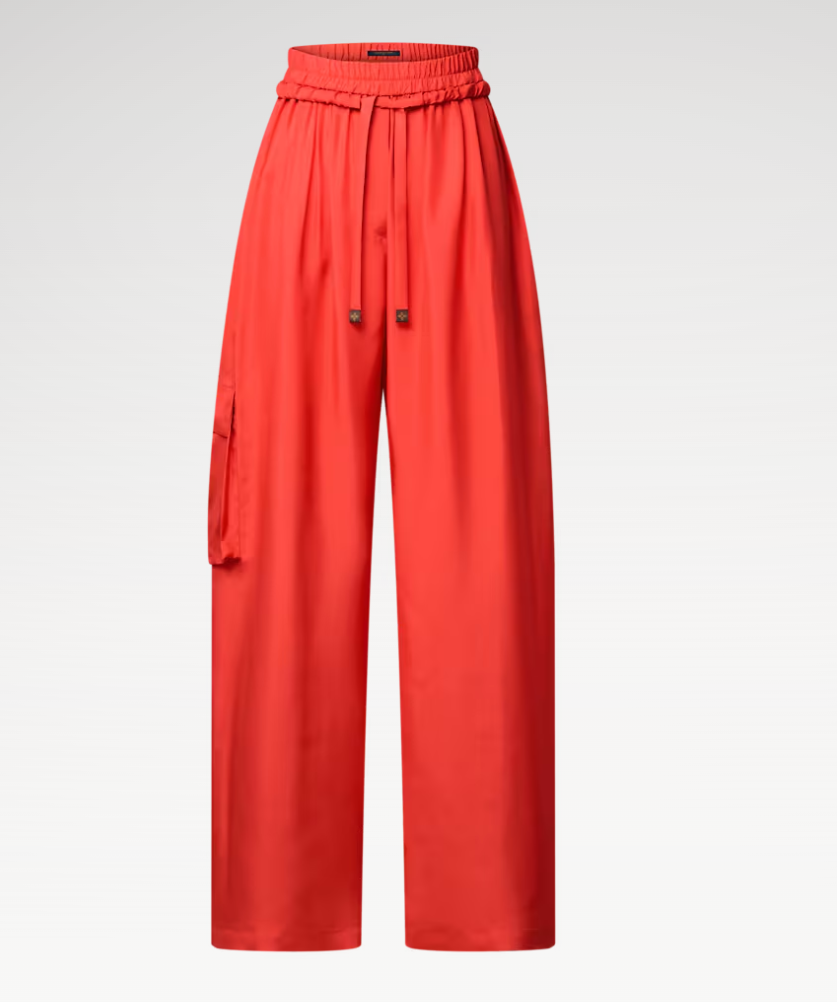 👜 LOUIS VUITTON | Pantalón fluido con bolsillo tipo cargo - Imagen 4