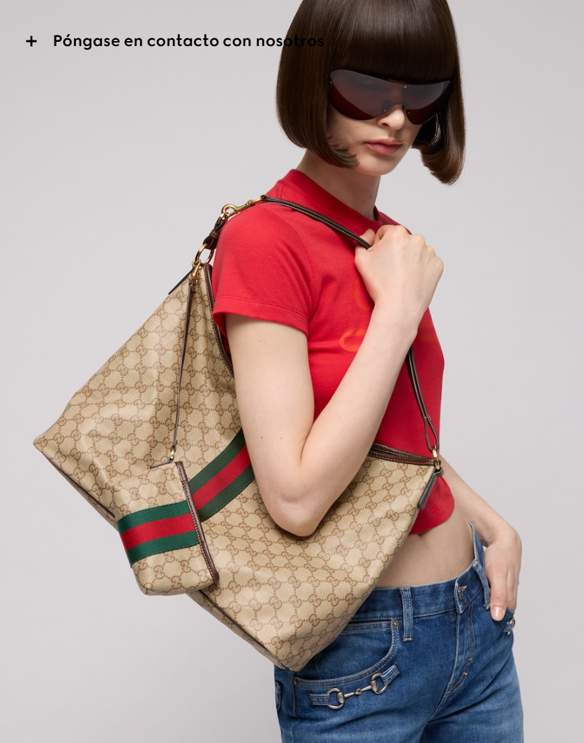 👜 Gucci | Bolso de hombro grande con tribanda Web - Imagen 4