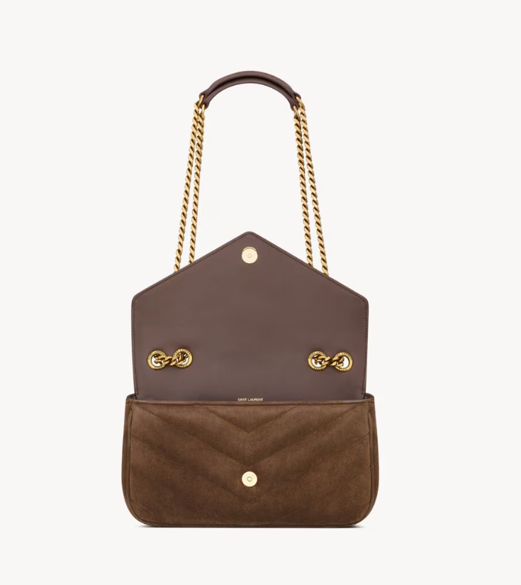 👜 YSL | Bolso Loulou pequeño de ante "Matelassé" - Imagen 2