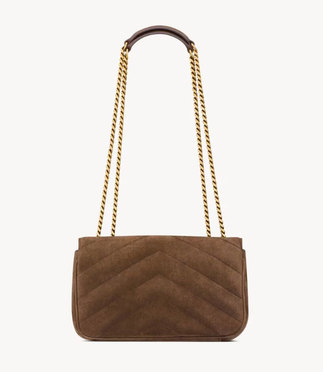👜 YSL | Bolso Loulou pequeño de ante "Matelassé" - Imagen 4
