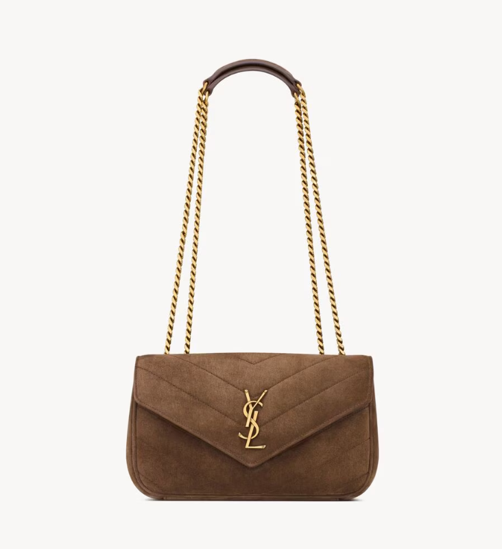 👜 YSL | Bolso Loulou pequeño de ante "Matelassé"
