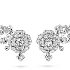 👜 CHANEL | Pendientes trepadores Bouton de Camélia