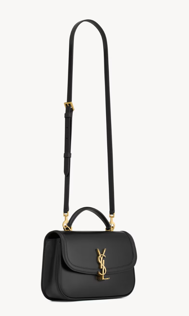 👜 YSL | Bolso Solférino pequeño con asa superior de piel box Saint Laurent