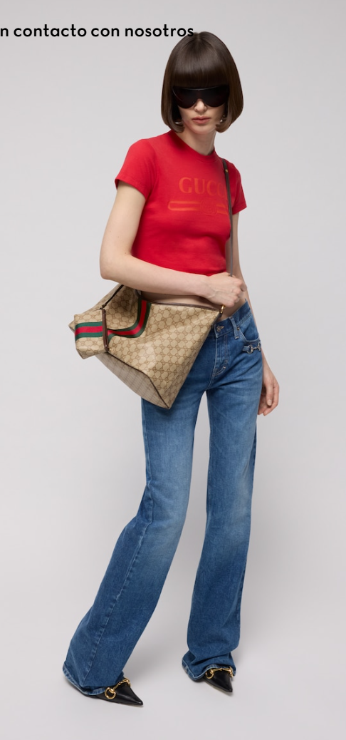 👜 Gucci | Bolso de hombro grande con tribanda Web - Imagen 5