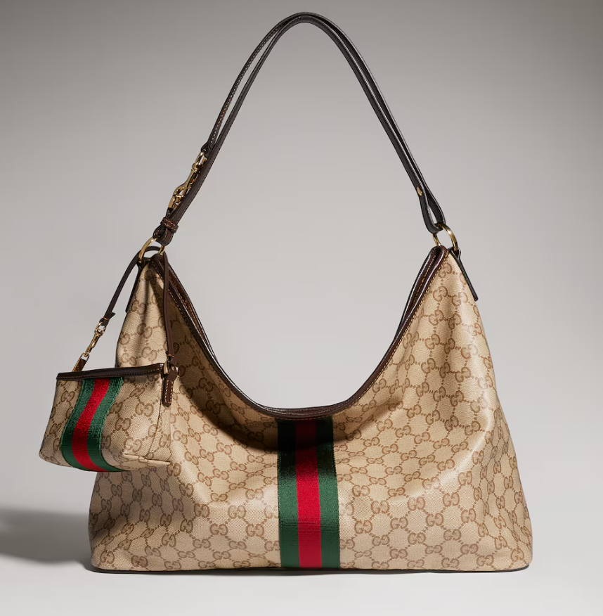 👜 Gucci | Bolso de hombro grande con tribanda Web