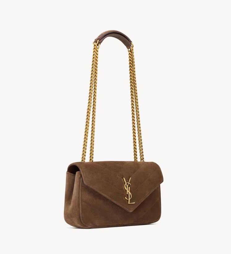 👜 YSL | Bolso Loulou pequeño de ante "Matelassé" - Imagen 5