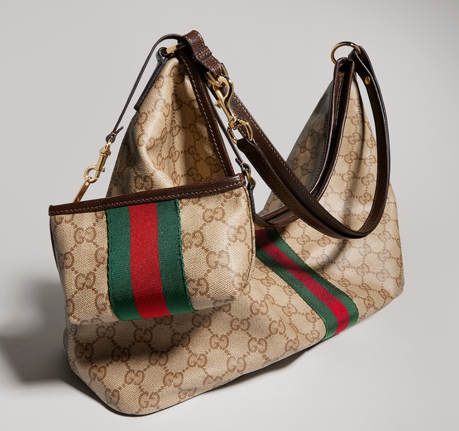 👜 Gucci | Bolso de hombro grande con tribanda Web - Imagen 9