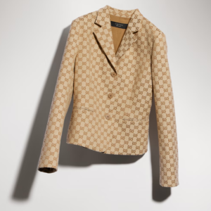 👜 Gucci | Chaqueta de lona de algodón con GG