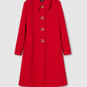 👜 Gucci | Abrigo de natté de lana con botones Doble G