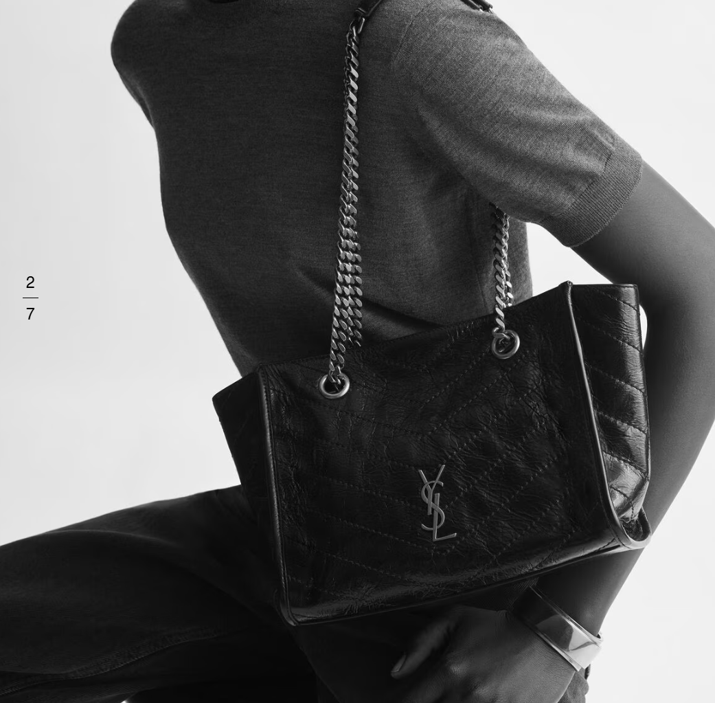👜 YSL | Bolso shopper pequeño Niki de piel vintage - Imagen 4